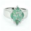 Image 1 : SILVER EMERALD (2.9CT) RING SIZE 7