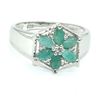Image 1 : SILVER EMERALD(1.35CT) RING SIZE 7