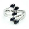 Image 1 : SILVER BLUE SAPPHIRE(1.55CT) RING SIZE 7