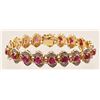 Image 1 : 14kt Yellow Gold & Ruby Bracelet