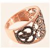Image 2 : 14K Rose Gold Diamond Ladies Ring