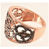 Image 3 : 14K Rose Gold Diamond Ladies Ring