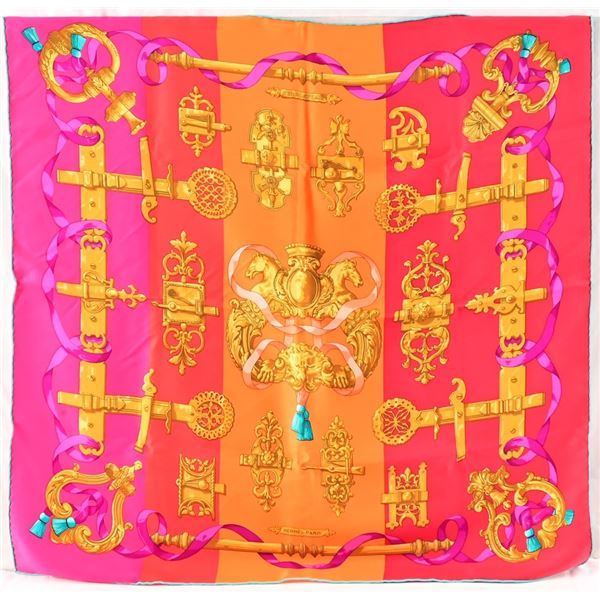 Hermes Paris Ferronnerie Silk Scarf