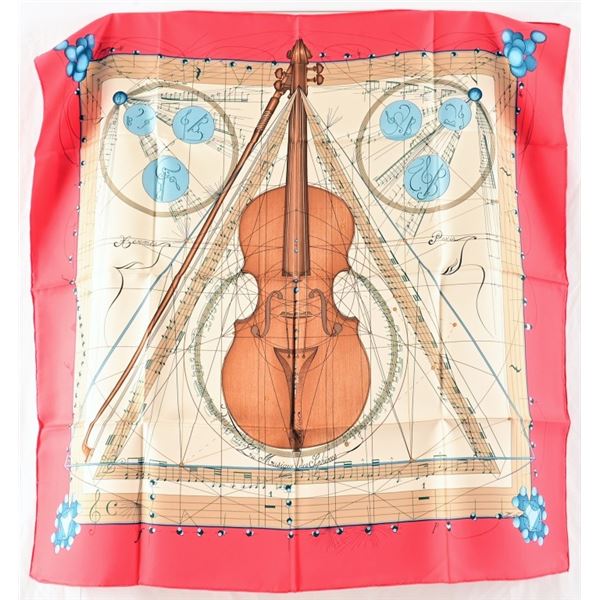 Hermes Paris "Viola Medici" Silk Scarf