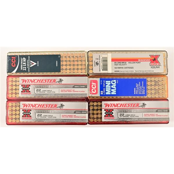 (600) Rounds CCI Mini-Mag & Winchester HP .22LR