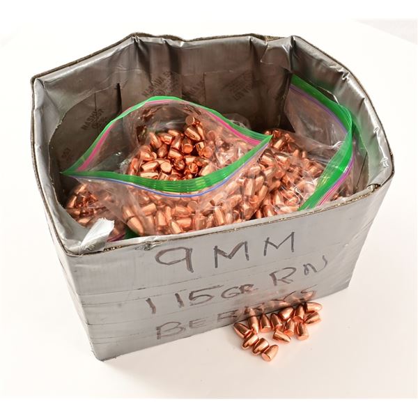 (1250) Berry's 9mm 115 Grain RN Bullets