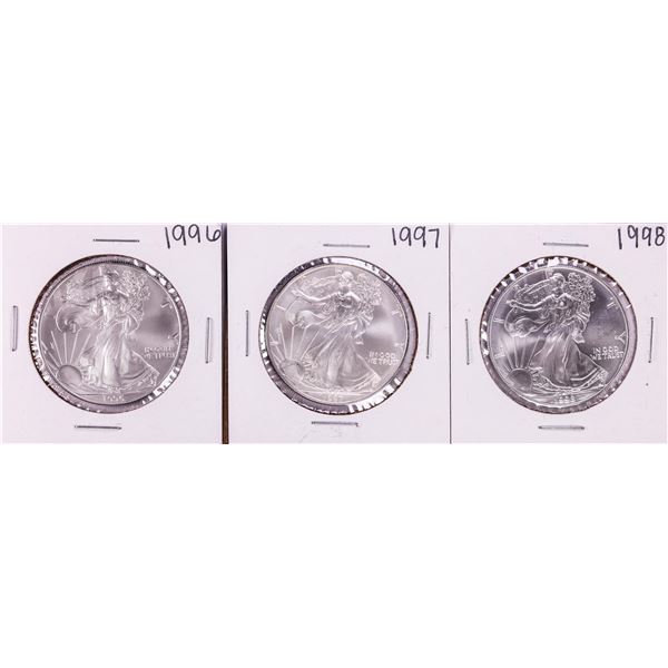 Lot of 1996-1998 $1 American Silver Eagle Coins