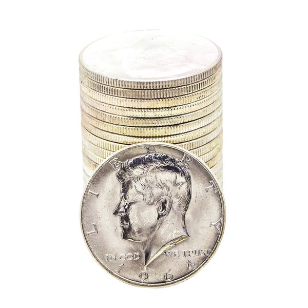 Roll of (20) Brilliant Uncirculated 1964 Kennedy Half Dollar Coins