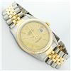 Image 3 : Rolex Mens Two Tone Rare Champagne Jubilee Index Oyster Perpetual Datejust Wristwatch