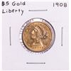 Image 1 : 1908 $5 Liberty Head Half Eagle Gold Coin