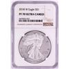 Image 1 : 2018-W $1 Proof American Silver Eagle Coin NGC PF70 Ultra Cameo