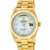 Image 2 : Rolex Men's 18KT Yellow Gold Mother Of Pearl Diamond Quickset President Wristwatch