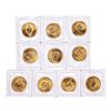 Image 1 : Lot of (10) Sealed 1999 Canadian $5 Maple Leaf Gold Coins