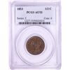 Image 1 : 1853 Braided Hair Half Cent Coin PCGS AU53