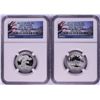 Image 1 : Lot of (2) 2013-S Proof Silver America's National Treasures Quarters NGC PF69 Ultra Cameo