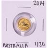Image 1 : 2014 Australia $5 Lunar Year of the Horse 1/20 Oz Gold Coin