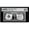 Image 1 : 1928 $1 Funnyback Silver Certificate Note Fr.1600 PMG Choice Uncirculated 64EPQ