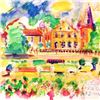 Image 2 : Ensrud Original "Chateau Lafite-Rothschild" Original Mixed Media On Paper