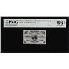 Image 1 : 1863 Third Issue Three Cents Fractional Note Fr.1226 PMG Gem Uncirculated 66EPQ