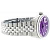 Image 3 : Rolex Men's Stainless Steel Purple Diamond Datejust Oyster Perpetual Wristwatch