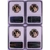 Image 2 : Lot of (4) 2013-S $1 Proof Presidential Dollar Coins NGC PF70 Ultra Cameo Early Releases