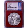 Image 1 : 2021 Type 1 $1 American Silver Eagle Coin NGC MS69 First Day of Issue Red Core