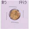 Image 1 : 1993 $5 American Gold Eagle Coin