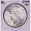 Image 1 : 1934-D $1Peace Silver Dollar Coin