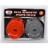 Image 1 : NEW 2 PACK OF OVAL MAGNETIC PARTS TRAYS