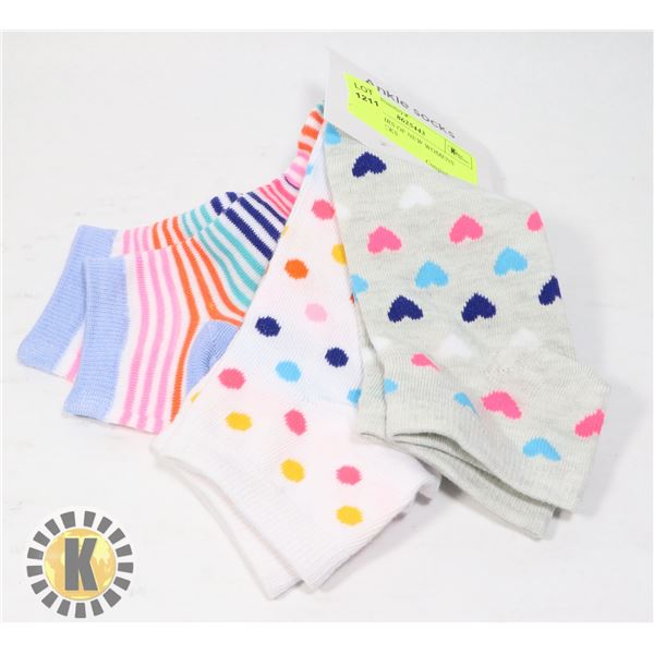 THREE PAIRS OF NEW WOMENS ANKLE SOCKS