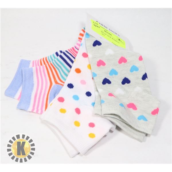 THREE PAIRS OF NEW WOMENS ANKLE SOCKS