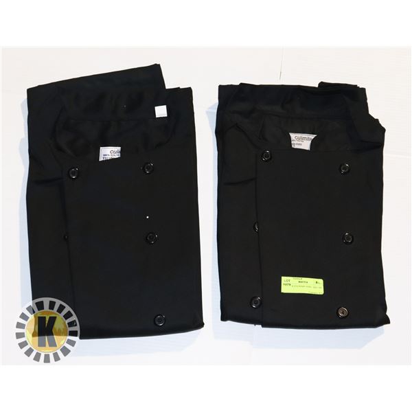 2 BLACK CULINARY TOPS - SIZE 5XL