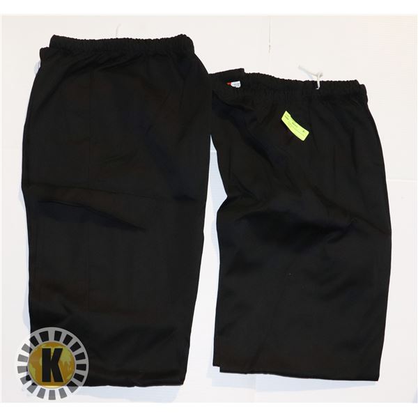 2 PAIRS OF BLACK FOOD INDUSTRY PANTS - SIZE 42