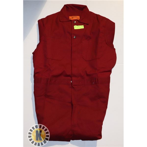 RED ONE-PIECE COVERALLS - SIZE 44