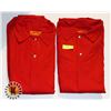 Image 1 : 2 PAIRS OF RED ONE-PIECE COVERALLS - SIZE 58T