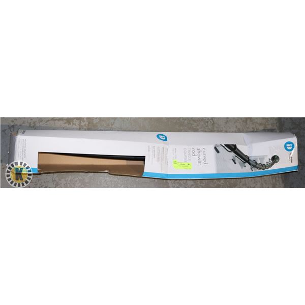 BLACK CURVED SHOWER ROD 41 X72 