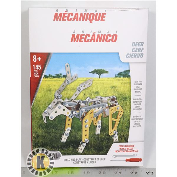 NEW 145PC METAL DEER BUILD AND  PLAY SET