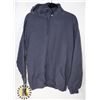 MENS BLUE/GREY PULLOVER HOODIE SIZE L