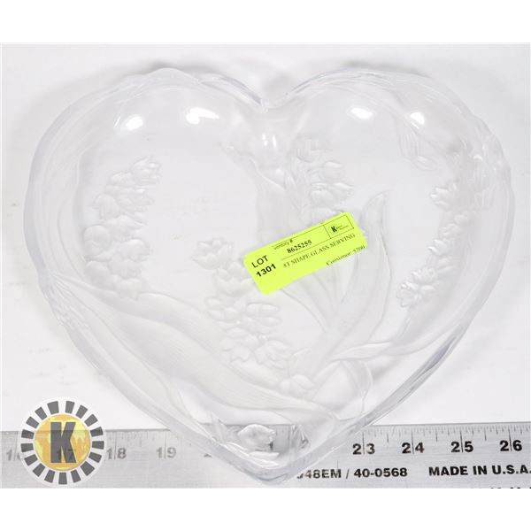 HEART SHAPE GLASS SERVING DISH