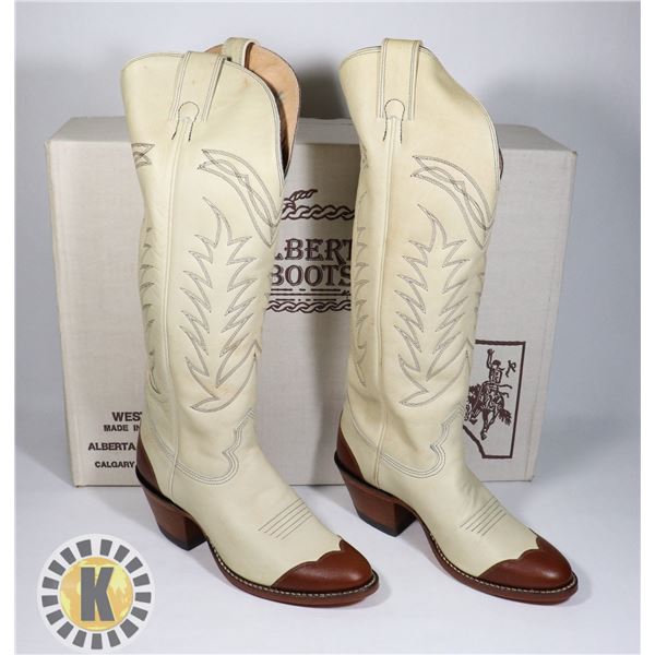 NEW MADE IN CALGARY COWBOY BOOTS SIZE: 6AA