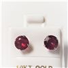 Image 1 : 10K WHITE GOLD RUBY (2.1CT)  EARRINGS