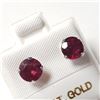 Image 2 : 10K WHITE GOLD RUBY (2.1CT)  EARRINGS