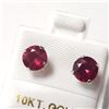 Image 3 : 10K WHITE GOLD RUBY (2.1CT)  EARRINGS