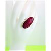 Image 1 : 9)  RUBY RING SET IN 925 STAMPED SILVER, SIZE 9.