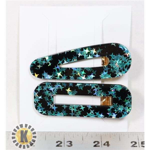 NEW TURQUOISE HAIR CLIPS