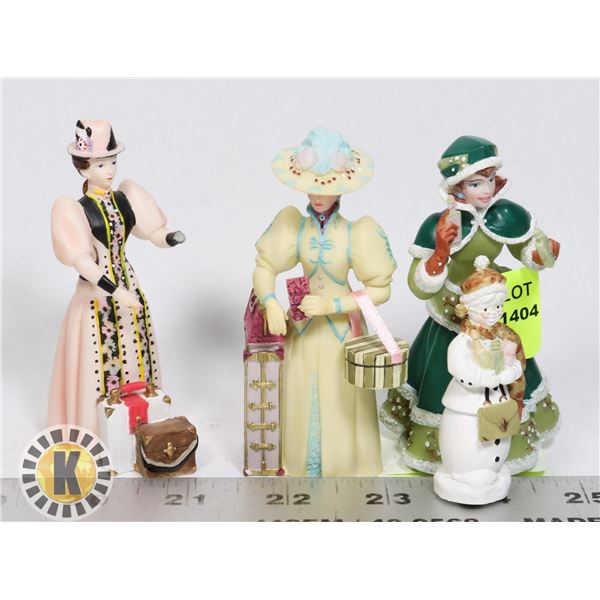 LOT OF 3  AVON PC COLLECTABLE FIGURINE ORNAMENTS