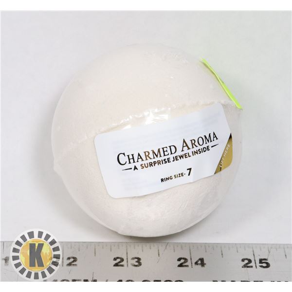 NEW CHARMED AROMA BATH BOMB, SURPRISE RING SIZE 7