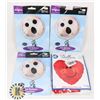 Image 1 : LOT OF 3 HALLOWEEN AND 1 HEART FOIL BALLOONS