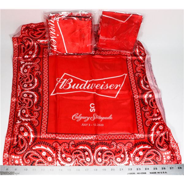 LOT OF 4 BUDWEISER CALGARY STAMPEDE BANDANA