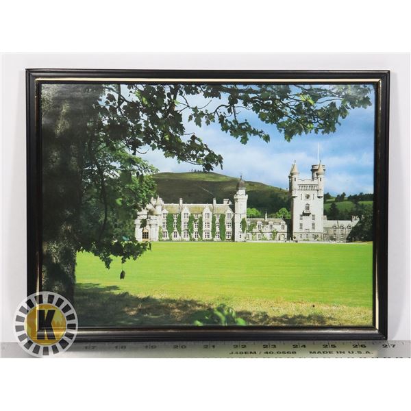 FRAMED CASTLE PICTURES APPROX. SIZE 12" WIDE X 9"